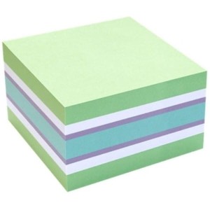 Notes samoprzylepny 75x75mm (76x76mm) 450 kartek fluo mięta mix kolorów TRES 1szt. /KOSF75/MIE/