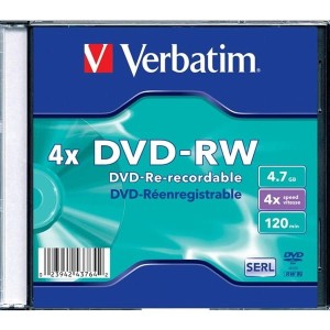 DVD-RW 4,7GB X4 VERBATIM SLIM 1szt.