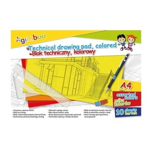 Blok techniczny A4/150g kolorowy 10 kartek GIMBOO /7539BTS17-99/K/
