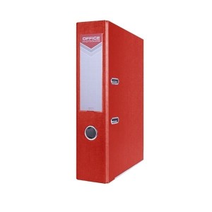 Segregator OFFICE PRODUCTS A4/75 z szyną OFFICER czerwony /21011221-04/