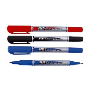 Marker foliopis/do CD dwustronny 0,4 i 1,0mm okrągły FOSKA czerwony 1 szt. /MK3008/