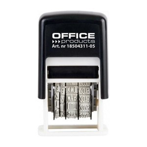 Datownik literowy PL 4mm OFFICE PRODUCTS czarny /18504311-05/