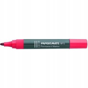 Marker permanentny okrągły 2,0mm PAPER MATE M-15 czerwony /S0192605/