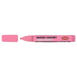 Marker kredowy ścierany na mokro okrągły 4,5mm TOMA 292 pastelowy różowy
