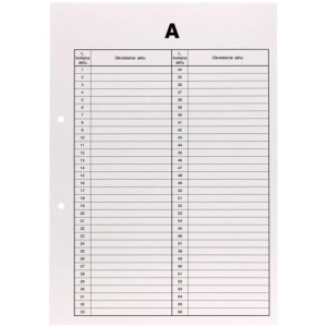 Druk karta do akt osobowych A A4 BIURFOL 1szt. /DRU-055A/