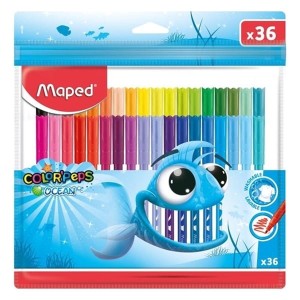 Pisaki 36 kolorów MAPED COLOR'PEPS ocean ZIP etui 36szt. /845725/