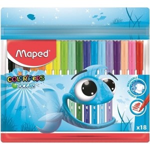 Pisaki 18 kolorów MAPED COLOR'PEPS ocean ZIP etui 18szt. /845721/
