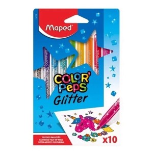 Pisaki 10 kolorów brokatowe MAPED COLOR'PEPS GLITTER 10szt. /847110/