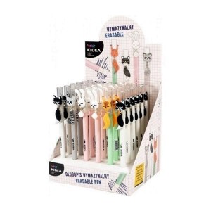 Długopis wymazywalny KIDEA z figurką C mix wzorów wkład niebieski 1szt. /DWFCKAD/