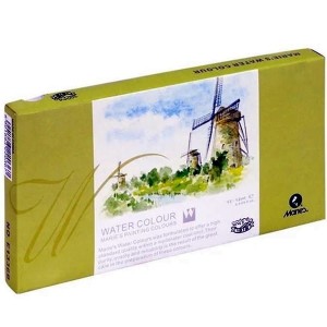 Farby akwarelowe 12 kolorów 12ml MARIES E 1336B /170-1908/