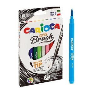 Pisaki pędzelkowe do kaligrafii i liternictwa CARIOCA BRUSH TIP 42937 10szt. /160-2165/