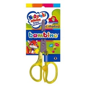 Nożyczki szkolne dla leworęcznych z odbojnikiem BAMBINO 1szt.