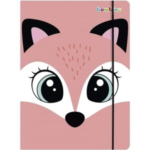 Teczka z gumką A4 kartonowa lakierowana 300g BAMBINO FOX 1szt.
