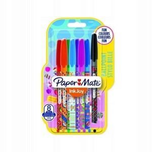 Długopis PAPER MATE INKJOY 100 ST WRAP CANDY POP mix kolorów i wzorów 8szt.  /2176364/