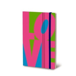 Notatnik z gumką 13x21cm/192 linia 80g STIFFLEX FLUO LOVE FUCHSIA /SXN-138M/