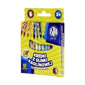 Kredki z glinki kaolinowej/grafionowe 12 kolorów ASTRA /316121005/