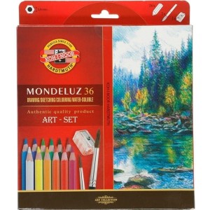 Kredki akwarelowe 36 kolorów KOH-I-NOOR MONDELUZ 3712  /3712036001KZ0404/