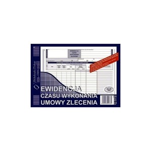 Druk ewidencja czasu wykonania umowy zlecenia A5 OFFSET MICHALCZYK I PROKOP /511-3E/