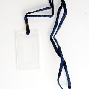 Identyfikator holder 90x55 pionowy OPUS O.BADGE HOLDER VERTICAL z taśmą niebieską 1szt. /401468/