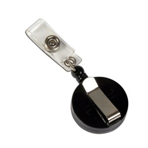 Klips rozwijany do identyfikatorów z paskiem (JOJO) OPUS O.BADGE REEL 1 czarny /401314/