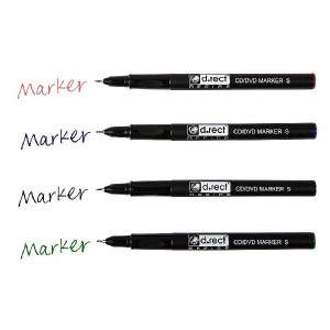 Marker foliopis/do CD 0,4-0,5mm S igłowa D.RECT 4 kolory /009436/