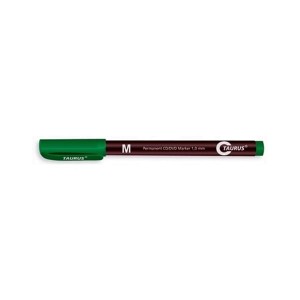 Marker/foliopisdo CD 1mm m okrągły TAURUS zielony /TCD-01/