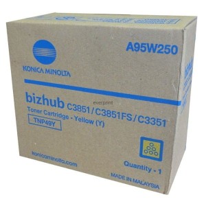 Toner KONICA MINOLTA TNP49 A95W250 yellow OEM 12000s