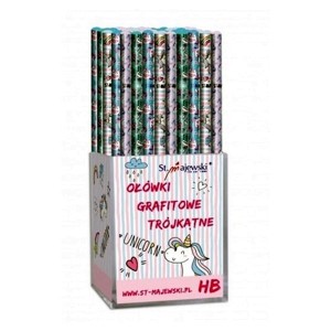 Ołówek drewniany trójkątny HB UNICORN BAMBINO/MAJEWSKI  1szt.