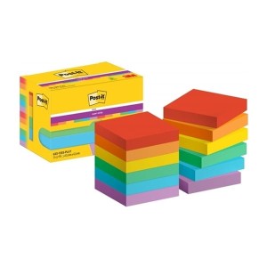 Notes samoprzylepny 47,6x47,6mm 12x90 kartek paleta PLAYFUL 3M POST-IT SUPER STICKY  /3M-7100290166/