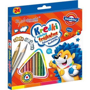 Kredki ołówkowe trójkątne 24 kolory BAMBINO /00886-941/