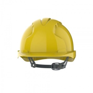 Kask/hełm ochronny niewentylowany regulowany na pasek przesuwny żółty 1szt. /BH-AJE160000200/