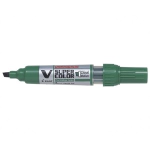 Marker permanentny ścięty pilot v super color zielony