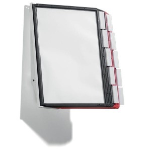 Zestaw 10 paneli prezentacyjnych na ścianę DURABLE SHERPA czarno czerwony  /563100/
