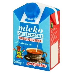 Mleko zagęszczone niesłodzone GOSTYŃ 200g 7,5% 1szt.