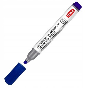 Marker suchościeralny okrągły 1,5mm TOMA 276 do napełnienia tuszem niebieski 1szt. /TO-276/