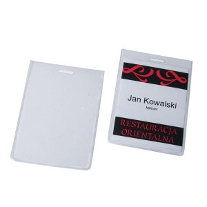 Identyfikator ze szczeliną 105x75 OPUS O.BADGE HOLDER 1szt.  /401024/