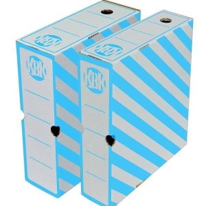 Pudło archiwizacyjne 80mm 80x320x260mm MARKA KBK biało-niebieski 1szt. /200-0111//PF-B-AR-80-315x257x78-375-KBK/