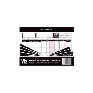 Druk "WZ" A5 TYPOGRAF 01181