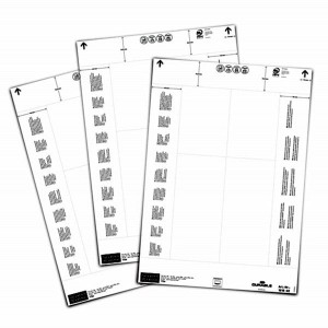 Etykiety papierowe 140/90x65mm DURABLE perforowane do kieszeni magazynowych 20ark 80etykiet białe /101002 /
