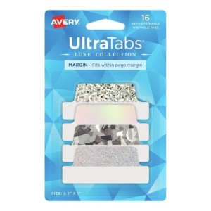 Zakładki indeksujące 63,5x25,4mm PP 4x4szt. kolory holograficzne AVERY ZWECKFORM ultra tabs usuwalne 16szt. /74179/