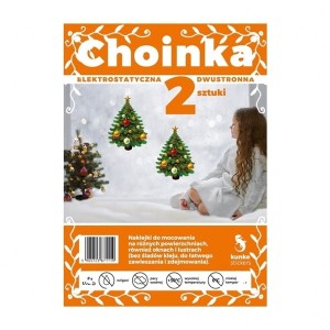 Naklejki/ozdoby elektrostatyczne KUNKE STICKERS dwustronne choinka 2szt.  /CF57-98246/