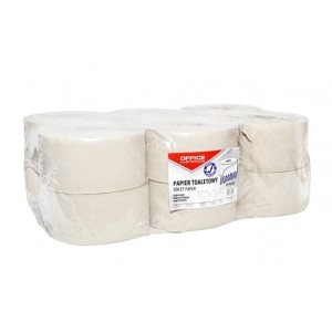Papier toaletowy jumbo makulatura szary 1-warstwowy 120m OFFICE PRODUCTS 12szt. /22046159-10/