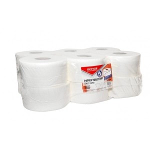 Papier toaletowy jumbo celuloza biały 2-warstwowy 120m OFFICE PRODUCTS 12szt. /22046149-14/