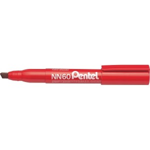 Marker permanentny ścięty 2,72mm PENTEL NN60 czerwony