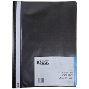 Skoroszyt zwykły A4 miękki IDEST czarny 1szt.