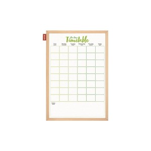 Tablica edukacyjna magnetyczna suchościeralna 60x40cm nadruk plan lekcji rama drewniana MEMOBE 1szt. /MTM040060.PL01.01.51/