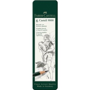 Zestaw ołówków grafitowych CASTELL 9000  FABER- CASTELL 6szt. /119063 FC/