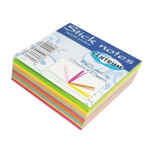 Notes samoprzylepny 75x75mm 225 kartek mix kolorów neonowy CENTRUM 1szt. /87411/