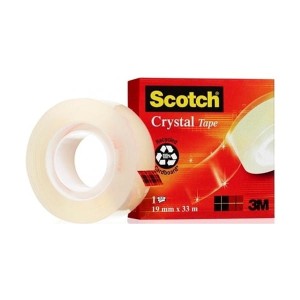 Taśma klejąca 19mm x 33m SCOTCH CRYSTAL w pudełku 1szt.  /3M-70005241693/