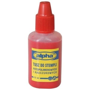Tusz do stempli / pieczątek wodny ALPHA 30ml czerwony